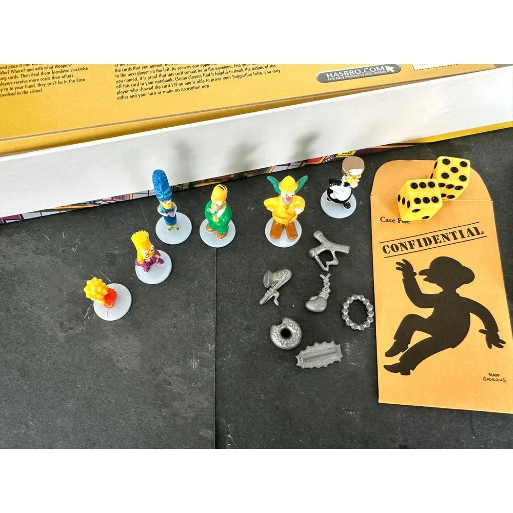 The Simpsons Clue Parker Brothers Classic Detective Game 2nd edition board game